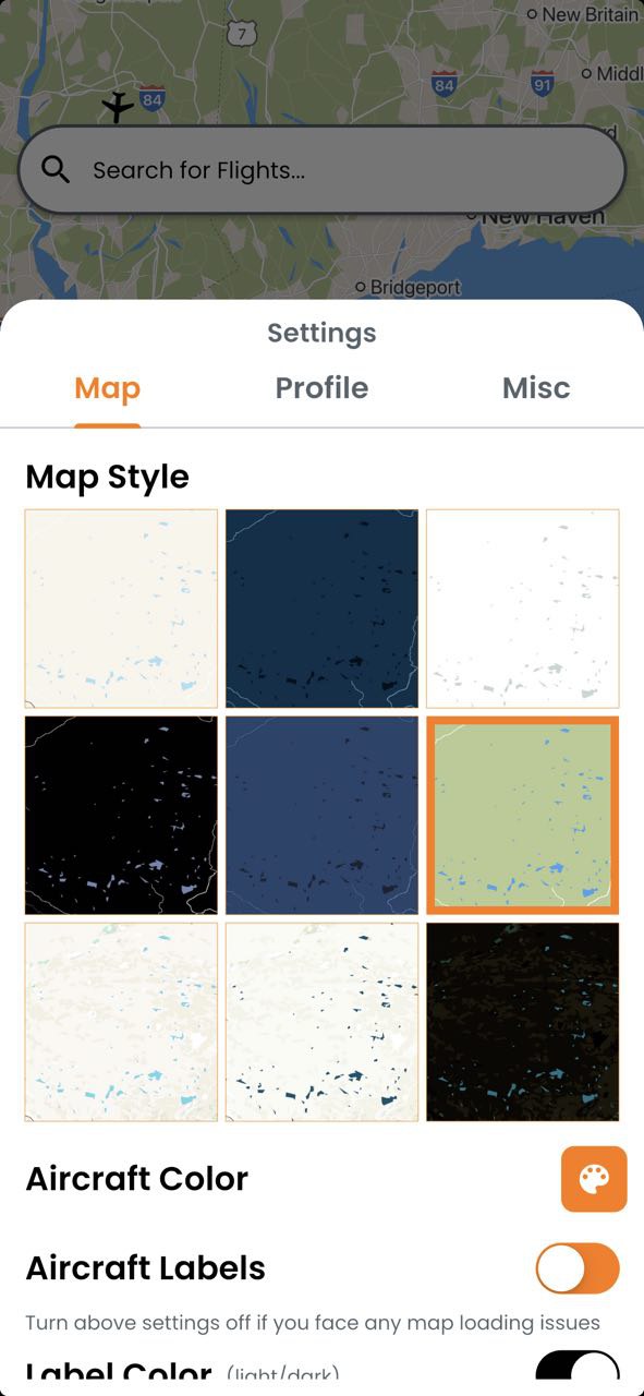 Choose custom map styles